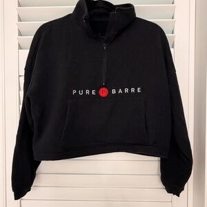 Pure Barre Black Cowl Neck Sweater